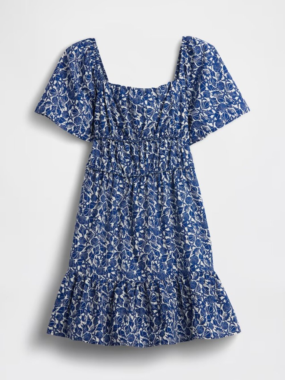 GAP Seashell Poplin Flutter-Sleeve Mini Dress Size S